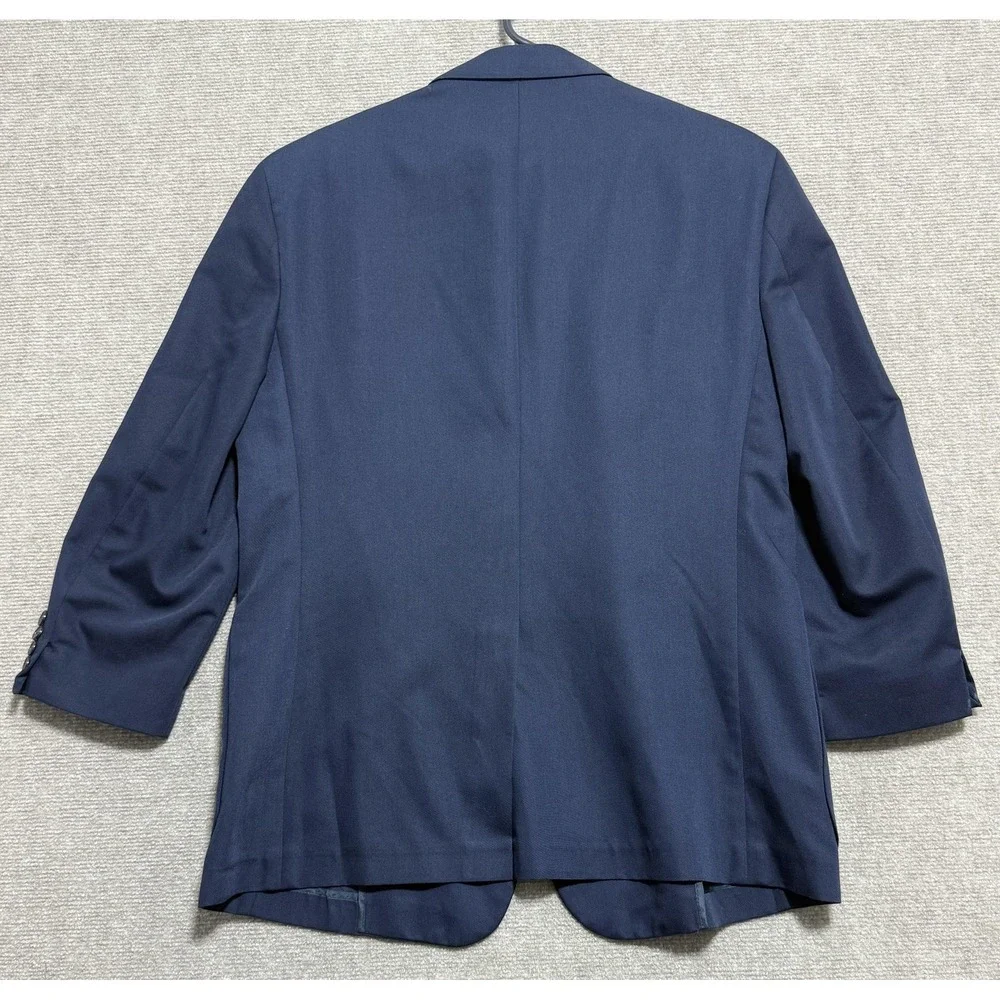 J. Ferrar Blazer Mens 40S Navy Two Button Sport Coat Patch Pockets‎ Notch Lapel